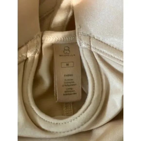 Shapellx MeshSmooth Deep Plunge Bodysuit Beige Size - Medium - Picture 9 of 9